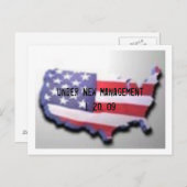 USA、New Management 1の下。20.09 ポストカード (正面/裏面)