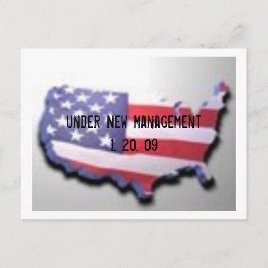 USA、New Management 1の下。20.09 ポストカード (正面)
