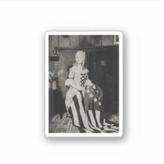 usa oh my stars 7月4日の男性女性国旗の陣痛 シール