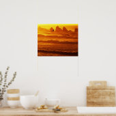 USA, Oregon, Bandon. Sunset over waves and sea ポスター (キッチン)