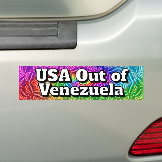 USA Out of Venezuela  バンパーステッカー (車上)