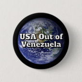 USA out of Venezuela Button 缶バッジ (正面)