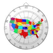 USA Patchwork Map ダーツボード (正面)