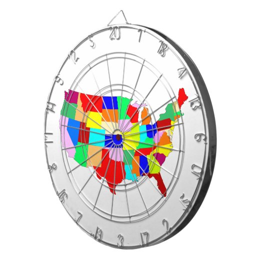 USA Patchwork Map ダーツボード (正面右)