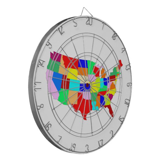 USA Patchwork Map ダーツボード (正面左)