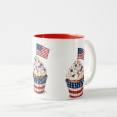 USA Patriotic 250th 4th of July celebration  ツートーンマグカップ (正面右)