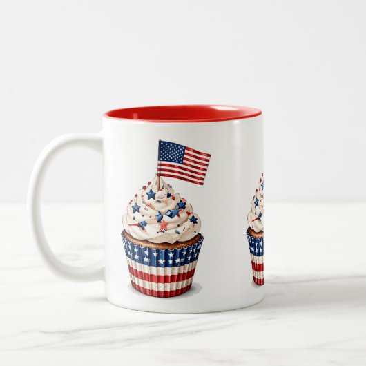 USA Patriotic 250th 4th of July celebration  ツートーンマグカップ (左)