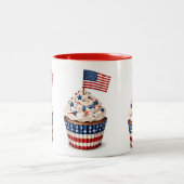 USA Patriotic 250th 4th of July celebration  ツートーンマグカップ (中央)