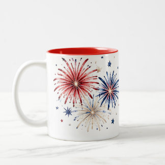 USA Patriotic 250th 4th of July celebration  Two-T ツートーンマグカップ