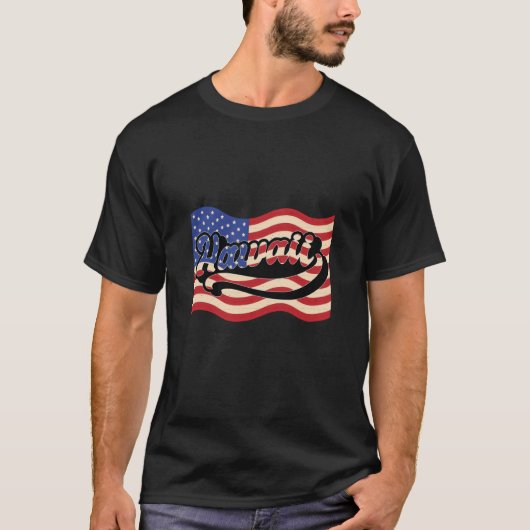 USA Patriotic America Hawaii Tシャツ (正面)