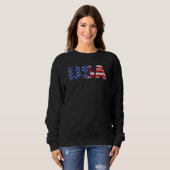 USA Patriotic American Flag For Men Women Kids Boy スウェットシャツ (正面フル)