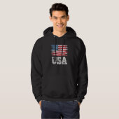 USA Patriotic American Flag For Men Women Kids Boy パーカ (正面フル)