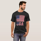 USA Patriotic American Flag For Men Women Kids Boy Tシャツ (正面フル)