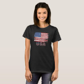 USA Patriotic American Flag For Men Women Kids Boy Tシャツ (正面フル)