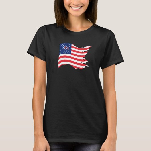 USA Patriotic American Flag For Men Women Kids Boy Tシャツ (正面)