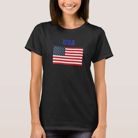 USA Patriotic American Flag For Men Women Kids Boy Tシャツ (正面)