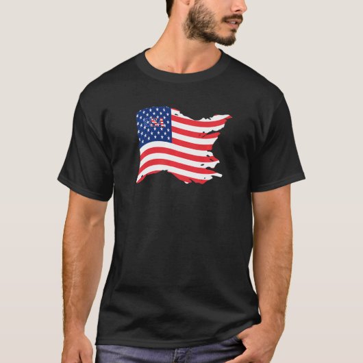 USA Patriotic American Flag For Men Women Kids Boy Tシャツ (正面)