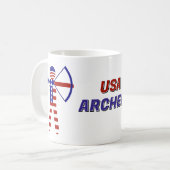 USA Patriotic Archery コーヒーマグカップ (正面左)