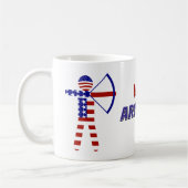 USA Patriotic Archery コーヒーマグカップ (左)