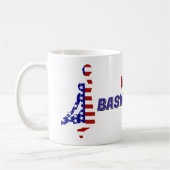 USA Patriotic Basketball コーヒーマグカップ (左)