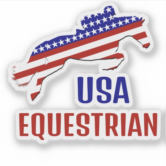 USA Patriotic Equestrian  シール (正面)