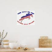 USA Patriotic Equestrian  ポスター (キッチン)