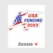 USA Patriotic Fencing En Garde Sports シール (シート)