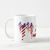 USA Patriotic Marathon / Relay Run コーヒーマグカップ (左)