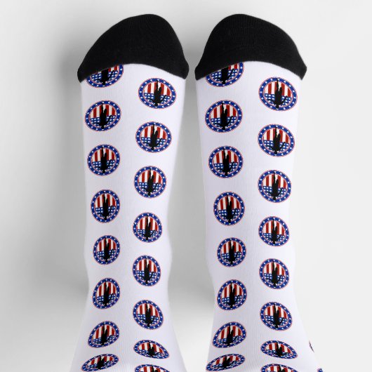 USA Patriotic MARATHON / RELAY RUN ソックス (上部)
