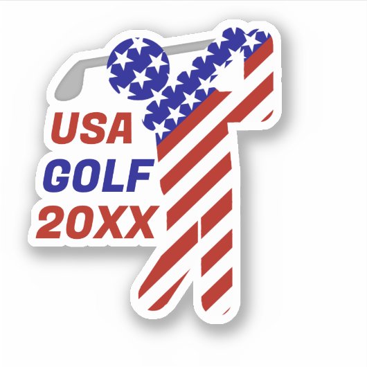 USA Patriotic MEN'S GOLF シール (正面)