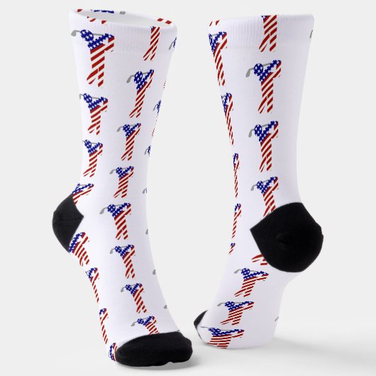 USA Patriotic MEN'S GOLF ソックス (傾斜あり)