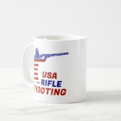 USA Patriotic Rifle Shooting コーヒーマグカップ (正面左)