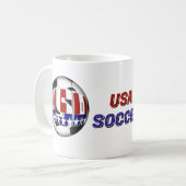 USA Patriotic Soccer コーヒーマグカップ (正面左)