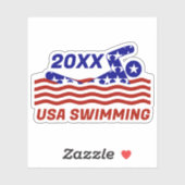 USA Patriotic Swimming Sports シール (シート)