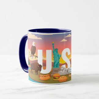 USA Patriotic Travel Coffee Mug マグカップ