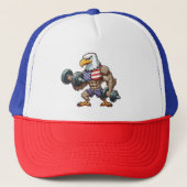 USA/patriotic weightlifting bald eagle キャップ (正面)
