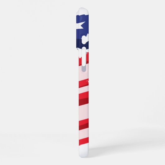 USA/patriotic weightlifting bald eagle iPhoneケース (左側面)