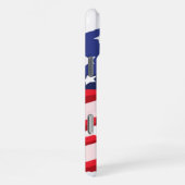 USA/patriotic weightlifting bald eagle iPhoneケース (右側面)