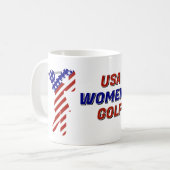 USA Patriotic Women's Golf コーヒーマグカップ (正面左)