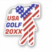 USA Patriotic WOMEN'S GOLF シール (正面)