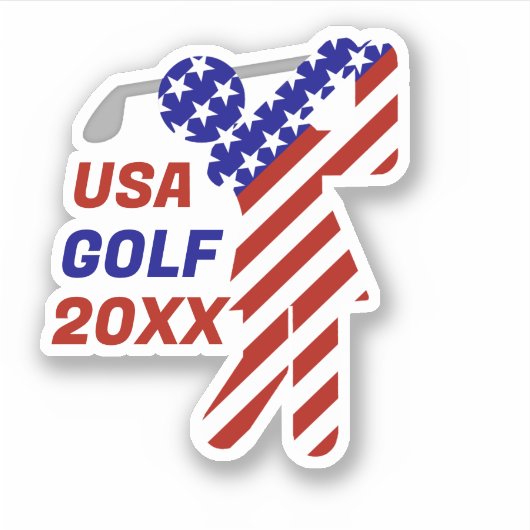 USA Patriotic WOMEN'S GOLF シール (正面)