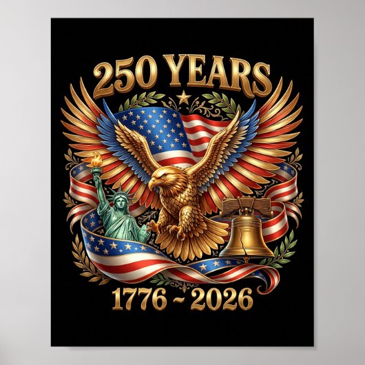 Usa pride eagle 250 years 1776-2026 4th july ポスター (正面)