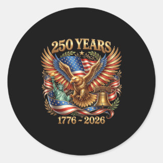 Usa pride eagle 250 years 1776-2026 4th july ラウンドシール