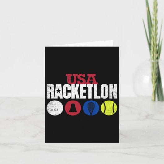Usa Racketron – 卓球バドミントンスカッシュテン カード (正面)