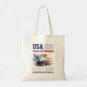 USA Red White and Blue America's 250th Anniversary トートバッグ (裏面)