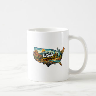 USA Road Trip コーヒーマグカップ