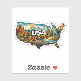USA Road Trip シール