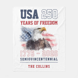 USA Semiquincentennial America's 250th Anniversary フリースブランケット