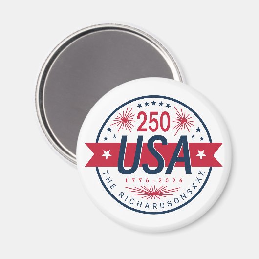 USA Semiquincentennial America's 250th Anniversary マグネット (正面/裏面)