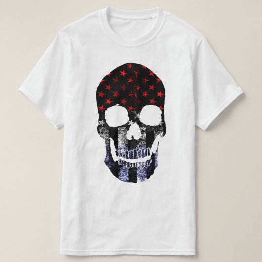 USA Skull Warrior Tシャツ (デザイン正面)